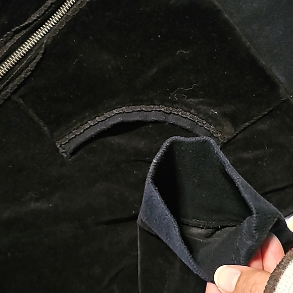 Calvin Klein Black Velour Jacket Size XL - Picture 7 of 12